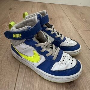 Blue and Neon Yellow Air Force Ones